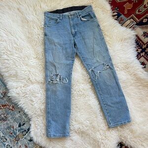 Light Blue Distressed Men’s Jeans